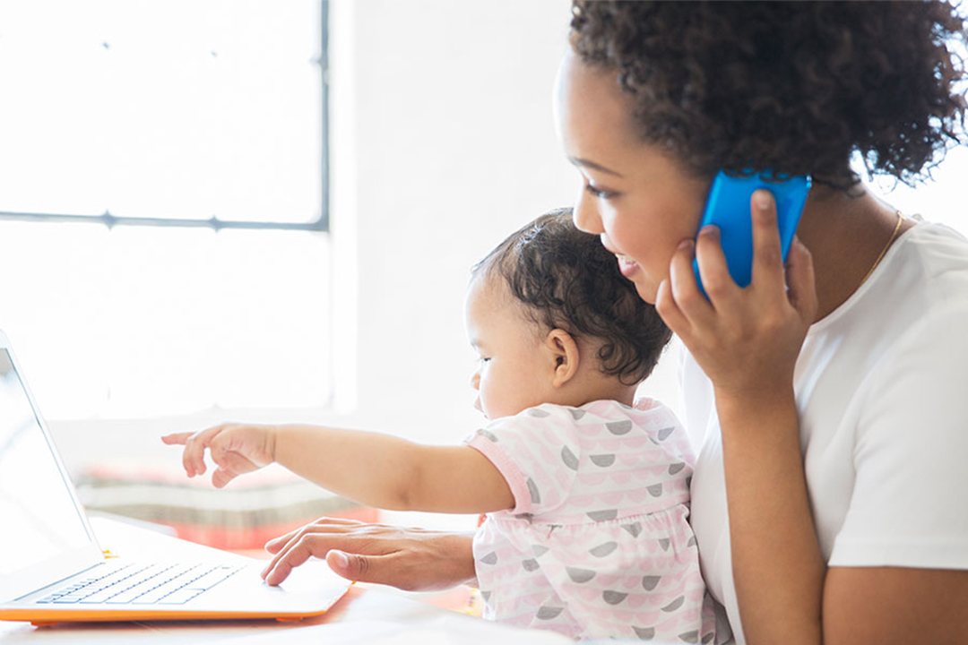 woman and baby